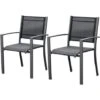 Outsunny Set 2 Sedie Da Esterno In Acciaio E Textilene Nero 2 Outsunny Set 2 Sedie Da Esterno In Acciaio E Textilene Nero -Giardino di Lusso 28945988 1