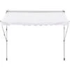Outsunny Tenda Da Sole A Muro Con Pali Di Supporto Bianca 300x150cm -Giardino di Lusso 28946774 1