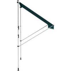 Outsunny Tenda Da Sole Con Manovella, Telaio Telescopico E Angolo Regolabile