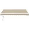 Outsunny Tenda Da Sole A Braccio Avvolgibile Manuale In Poliestere Impermeabile, Beige, 4x2.5m