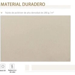 Outsunny Tenda Da Sole A Braccio Avvolgibile Manuale In Poliestere Impermeabile, Beige, 4x2.5m -Giardino di Lusso 29807985 4