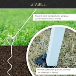 Outsunny Gazebo Impermeabile Con Pareti Rimovibili Struttura In Acciaio E Copertura Oxford, Crema, 3x3m -Giardino di Lusso 29808553 5