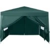 Outsunny Gazebo Impermeabile Con Pannelli Laterali Pieghevole 3x3m, Verde -Giardino di Lusso 29808713 1
