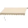 Outsunny Tenda Da Sole Avvolgibile Da Esterno Impermeabile In Alluminio, Beige, 3x2.5m