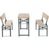 Outsunny Set Birreria Da Giardino Tavolo E 2 Panche Con Schienale Pieghevole In Legno Di Abete -Giardino di Lusso 29809211 1