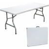 TAVOLO TAVOLINO PIEGHEVOLE SAGRA GIARDINO FIERA MERCATO PIC NIC CAMPEGGIO IN DURA RESINA 180X75X74 -Giardino di Lusso 30047431 1