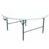 Cilvani Tavolo TAVOLINO Rotondo Pieghevole XL RICHIUDIBILE Resina HDPE Bianco 153XH74 Cod. Zy-160 -Giardino di Lusso 30047515 1