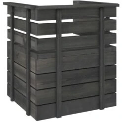 Poltrona Da Giardino In Legno Massello Di Pino Grigio Scuro VidaXL -Giardino di Lusso 30199613 4