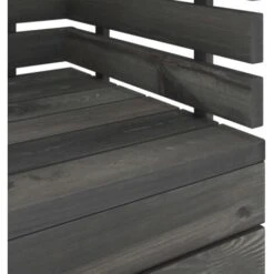 Poltrona Da Giardino In Legno Massello Di Pino Grigio Scuro VidaXL -Giardino di Lusso 30199613 5