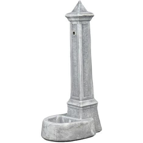 Fontana Da Giardino Vedovella Lecce Anticato Grigio, 36x46x100 Cm - Kam 6 Fontana Da Giardino Vedovella Lecce Anticato Grigio, 36x46x100 Cm - Kam - immagine 4