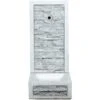 Fontana Da Giardino A Muro Adige Anticato Colore Grigio, 40x40x92 Cm - Kam