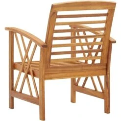 Sedie Da Giardino 2 Pz In Legno Massello D'Acacia VidaXL -Giardino di Lusso 30530680 5