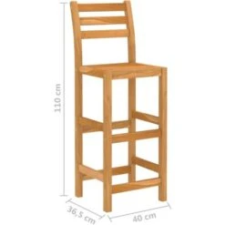Set Da Bar Da Giardino 3 Pz In Legno Massello Di Acacia VidaXL -Giardino di Lusso 30908979 3