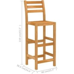 Set Da Bar Da Giardino 5 Pz In Legno Massello Di Acacia VidaXL -Giardino di Lusso 30909192 3