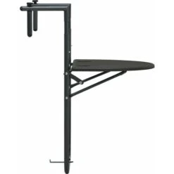 Nova Tavolo Da Balcone Pensile Regolabile 60x64x83,5cm In Plastica Vari Colori Colore : Marrone -Giardino di Lusso 30926604 3