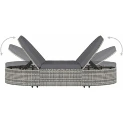 Nova Lettino Prendisole Elegant 2 Posti Con Lati Regolabili Con Cuscini Vari Colori Colore : Grigio -Giardino di Lusso 30926731 5