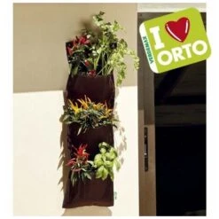 Orto Appeso Verticale In Tessuto Con 3 Tasche E Resistente Ai Raggi Diretti Del Sole - Verdemax