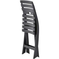 Sedia Da Giardino In Plastica Bircky Pieghevole Set 4 Pezzi Uso Interno Esterno - Antracite -Giardino di Lusso 31027914 5