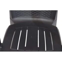 Sedia Da Giardino In Plastica Effetto Rattan Impilabile [ 6 PEZZI ] Eden - Antracite -Giardino di Lusso 31027934 5