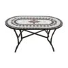 TAVOLO DA GIARDINO OVALE CON MOSAICO BASE IN ACCIAIO ROBUSTO CM 150x90x74 31649 -Giardino di Lusso 31565163 1