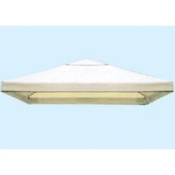 TELO PER GAZEBO 3X3 COPERTURA TOP TELO DI RICAMBIO CON BORDO ECRU BEIGE 17763/1