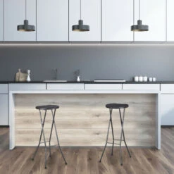 Relaxdays Sgabello Pieghevole, 80 Cm, Sedia Alta Senza Schienale Da Bistrò, Plastica Resistente Alle Intemperie, Nero -Giardino di Lusso 31791530 5