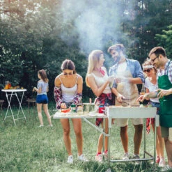 Relaxdays Sgabello Pieghevole, 80 Cm, Sedia Alta Senza Schienale Da Bistrò, Plastica Resistente Alle Intemperie, Marrone -Giardino di Lusso 31791539 3