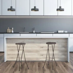 Relaxdays Sgabello Pieghevole, 80 Cm, Sedia Alta Senza Schienale Da Bistrò, Plastica Resistente Alle Intemperie, Marrone -Giardino di Lusso 31791539 5