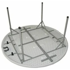 Tavolo Circolare In Polietilene Ed Acciaio Diametro Cm 154 Bianco -Giardino di Lusso 31815574 3