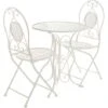 Set Da Giardino Tavolino E 2 Sedie Pieghevoli In Ferro Bianco -Giardino di Lusso 31969811 1
