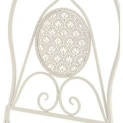 Set Da Giardino Tavolino E 2 Sedie Pieghevoli In Ferro Bianco -Giardino di Lusso 31969811 4