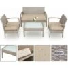 Casaria Set Lounge Poly Rattan Lounge Cuscini 5cm Idrorepellente Dinette Da Giardino Salottino Da Balcone Mobili Da Esterno -Giardino di Lusso 32087172 1