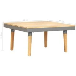 Nova Coffee Table For Caff Garden 60x60x31,5 Cm Solid Acacia -Giardino di Lusso 32304615 5