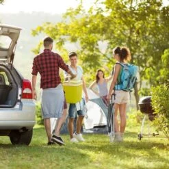 Relaxdays Set Da 2 Sedie Da Campeggio, Pieghevole Con Braccioli, Giardino & Spiaggia, Portatile, 91x53,5x75 Cm,Blu Scuro -Giardino di Lusso 32380945 3