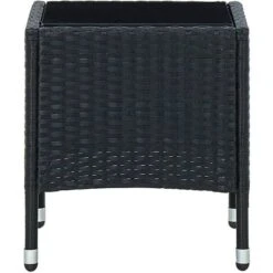Tavolo Da Giardino Nero 40x40x45 Cm In Polyrattan VidaXL -Giardino di Lusso 32540061 2