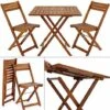 Nova Set Tavolo Con Sedie 3 Pz Da Balcone In Legno Massello Di Acacia -Giardino di Lusso 32617963 1