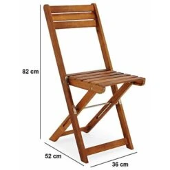 Nova Set Tavolo Con Sedie 3 Pz Da Balcone In Legno Massello Di Acacia -Giardino di Lusso 32617963 3