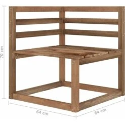 Divano Ad Angolo Pallet Da Giardino Marrone In Pino Impregnato VidaXL -Giardino di Lusso 32915446 3