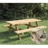 Onlywood Tavolo Picnic In Legno 200 X 155 Cm - Con Panche Pieghevoli -Giardino di Lusso 32944150 1