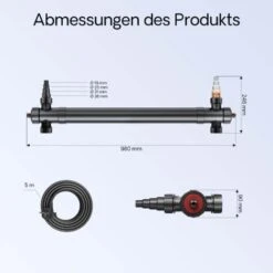 Depuratore D´acqua Per Stagni SunSun CUV-172, Lampada 72W -Giardino di Lusso 3296734 3