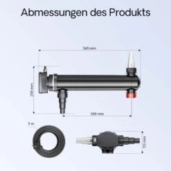 Sterilizzatore UV A Acqua Per Laghetto SunSun CUV-324 Lampada UV-C 24W -Giardino di Lusso 3297320 3