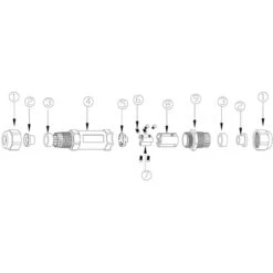 Connettore Elettrico A 3 Poli Per Cavi 0.5-4 Mm² 230V Per Spina M2O1.5 Attacco 10-14mm IP68 -Giardino di Lusso 3297381 3