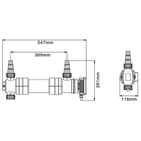 Sterilizzatore UV A Acqua Per Laghetto SunSun CUV-618 Con Lampada UVC 18W 6 Sterilizzatore UV A Acqua Per Laghetto SunSun CUV-618 Con Lampada UVC 18W - immagine 4