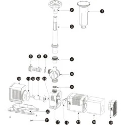 SunSun CHJ-3003 ECO Pompa Per Fontane 3.000 L/h 55W, Con Spugna Filtrante -Giardino di Lusso 3297530 3