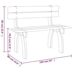 Panca Da Giardino 150 Cm In Legno Di Pino Impregnato VidaXL -Giardino di Lusso 3300079 3