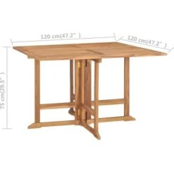 Set Da Pranzo Da Giardino 7 Pz Pieghevole In Massello Di Teak VidaXL -Giardino di Lusso 33351679 3