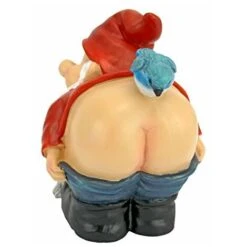 Design Toscano Loonie Moonie Con Le Natiche Al Vento Statuetta Gnomo Da Giardino, Poliresina, A Colori, Media 20,25 Cm -Giardino di Lusso 33407059 3