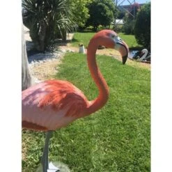 Fenicottero Flamingo Tropicale Con Base H. 90 Cm Decorazione Da Giardino In Plastica -Giardino di Lusso 33539908 5