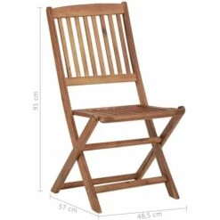 Sedie Da Giardino Pieghevoli 2 Pz In Legno Massello D'Acacia VidaXL -Giardino di Lusso 33814606 3