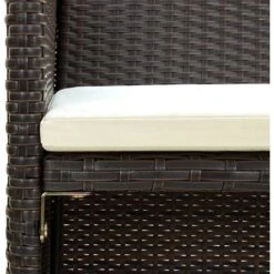 Nova Divanetto Da Esterni Dal Design Elegante E Minimal Con Cuscini Vari Colori Colore : Marrone -Giardino di Lusso 34187759 3